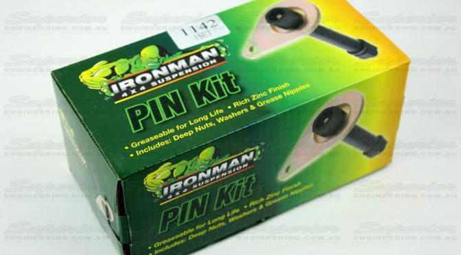 A brand new Ironman 4x4 Greaseable Fixed Pin Kit still in the original box
