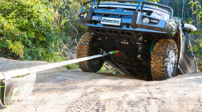 Putting the Ford Ranger Bash Plate and Recovery Point to the test with a full vehicle recovery on a local bush track