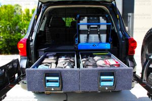These Toyota Landcruiser 200 Series Drawers are fully compatible with the full range of MSA Drop Slides and Fridge barriers