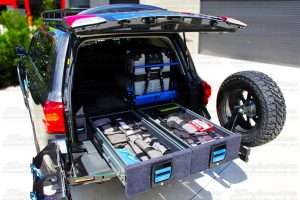 Heavy Duty load rated dual drawers to suit the Toyota Landcruiser 200 Series