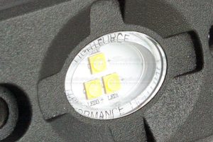 Closeup view of the Lightforce ROK9 LED lights